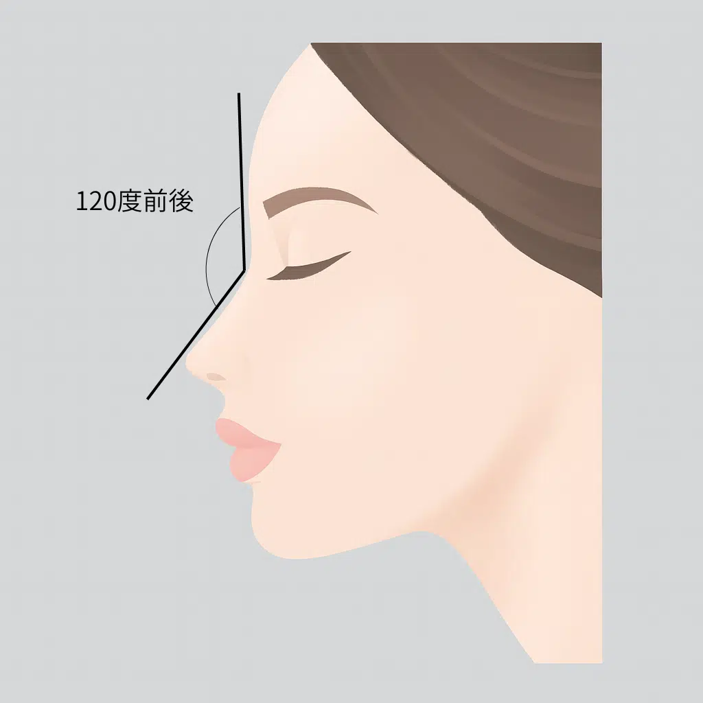 鼻前頭角の図解　大阪梅田
