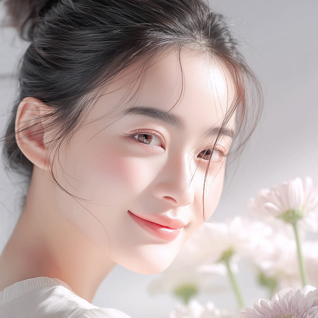 切らない鼻中隔延長をした女性のイメージ